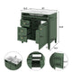 Asher Bathroom Vanity with Ceramic Sink | Smart Storage | Green Wood 30"