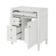 Asher Bathroom Vanity with Ceramic Sink | Smart Storage | White Wood 30"
