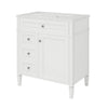 Asher Bathroom Vanity with Ceramic Sink | Smart Storage | White Wood 30"