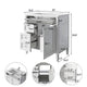 Asher Bathroom Vanity with Ceramic Sink | Smart Storage | White Wood 30"