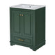 Daizy Bathroom Vanity with Ceramic Sink | 2 Door Cabinet | Green Wood