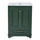 Daizy Bathroom Vanity with Ceramic Sink | 2 Door Cabinet | Green Wood