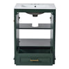 Daizy Bathroom Vanity with Ceramic Sink | 2 Door Cabinet | Green Wood