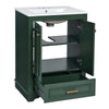 Daizy Bathroom Vanity with Ceramic Sink | 2 Door Cabinet | Green Wood