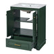 Daizy Bathroom Vanity with Ceramic Sink | 2 Door Cabinet | Green Wood