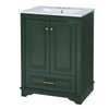 Daizy Bathroom Vanity with Ceramic Sink | 2 Door Cabinet | Green Wood