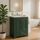 Daizy Bathroom Vanity with Ceramic Sink | 2 Door Cabinet | Green Wood