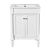 Fiji Bathroom Vanity with Ceramic Sink & Cabinet Storage | White 24"