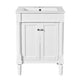 Fiji Bathroom Vanity with Ceramic Sink & Cabinet Storage | White 24"