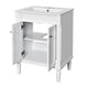 Fiji Bathroom Vanity with Ceramic Sink & Cabinet Storage | White 24"