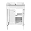 Fiji Bathroom Vanity with Ceramic Sink & Cabinet Storage | White 24"