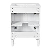 Fiji Bathroom Vanity with Ceramic Sink & Cabinet Storage | White 24"