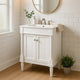 Fiji Bathroom Vanity with Ceramic Sink & Cabinet Storage | White 24"