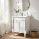 Fiji Bathroom Vanity with Ceramic Sink & Cabinet Storage | White 24"