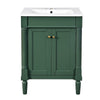 Fiji Bathroom Vanity with Ceramic Sink & Cabinet Storage | Green 24"