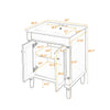 Fiji Bathroom Vanity with Ceramic Sink & Cabinet Storage | Green 24"