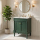 Fiji Bathroom Vanity with Ceramic Sink & Cabinet Storage | Green 24"