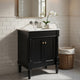 Fiji Bathroom Vanity with Ceramic Sink & Cabinet Storage | Black 24"
