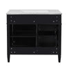 Asher Bathroom Vanity | White Ceramic Sink | 3 Drawers 1 Cabinet | Black