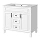 Gwen Bathroom Vanity with Ceramic Sink | 2 Drawer 2 Cabinet | White | 36"