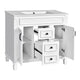 Gwen Bathroom Vanity with Ceramic Sink | 2 Drawer 2 Cabinet | White | 36"