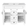 Gwen Bathroom Vanity with Ceramic Sink | 2 Drawer 2 Cabinet | White | 36"