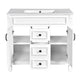 Gwen Bathroom Vanity with Ceramic Sink | 2 Drawer 2 Cabinet | White | 36"