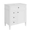 Gwen Bathroom Vanity | Ceramic Sink | 2 Drawer 2 Cabinet | White | 30"