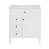 Gwen Bathroom Vanity | Ceramic Sink | 2 Drawer 2 Cabinet | White | 30"