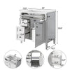 Gwen Bathroom Vanity | Ceramic Sink | 2 Drawer 2 Cabinet | White | 30"