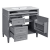 Asher Bathroom Vanity | White Ceramic Sink | 2 Drawers | Cabinet Door | Gray
