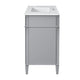 Asher Bathroom Vanity | White Ceramic Sink | 2 Drawers | Cabinet Door | Gray