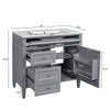 Asher Bathroom Vanity | White Ceramic Sink | 2 Drawers | Cabinet Door | Gray