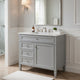 Asher Bathroom Vanity | White Ceramic Sink | 2 Drawers | Cabinet Door | Gray