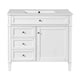 Asher Bathroom Vanity | Ceramic Sink | Smart Storage Door & Drawers | White