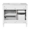Asher Bathroom Vanity | Ceramic Sink | Smart Storage Door & Drawers | White