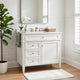 Asher Bathroom Vanity | Ceramic Sink | Smart Storage Door & Drawers | White