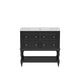 Sandra 36" Bathroom Vanity with Ceramic Sink | 4 Drawers | Black Wood