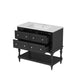 Sandra 36" Bathroom Vanity with Ceramic Sink | 4 Drawers | Black Wood
