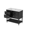Sandra 36" Bathroom Vanity with Ceramic Sink | 4 Drawers | Black Wood