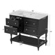Sandra 36" Bathroom Vanity with Ceramic Sink | 4 Drawers | Black Wood