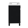 Gwen Bathroom Vanity with Ceramic Sink | 2 Drawers 2 Cabinets | Black Wood