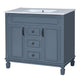 Gwen Bathroom Vanity with Ceramic Sink | 2 Drawers 2 Cabinets | Blue Wood