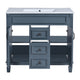 Gwen Bathroom Vanity with Ceramic Sink | 2 Drawers 2 Cabinets | Blue Wood