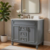 Gwen Bathroom Vanity with Ceramic Sink | 2 Drawers 2 Cabinets | Blue Wood