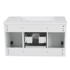Jayz Floating Vanity with Sink | Gold Accents | White Textured Wood 36"