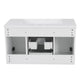 Jayz Floating Vanity with Sink | Gold Accents | White Textured Wood 36"