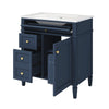 Asher Bathroom Vanity | Ceramic Sink | Smart Storage | Blue Wood 30"