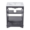 Daizy 24" Bathroom Vanity with Ceramic Sink | 2 Door Cabinet | Gray Wood