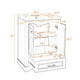 Daizy 24" Bathroom Vanity with Ceramic Sink | 2 Door Cabinet | Gray Wood